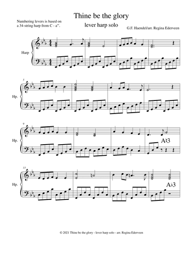 Thine be the glory - lever harp solo