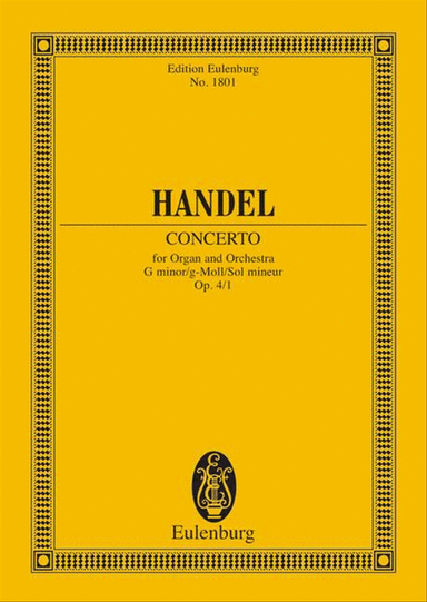 Organ concerto No. 1 G minor