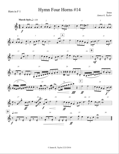 THERE IS POWER IN THE BLOOD (Horn Quartet #14)