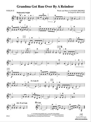 Grandma Got Run Over by a Reindeer: 2nd Violin