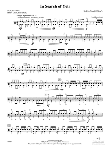 In Search of Yeti: 1st Percussion