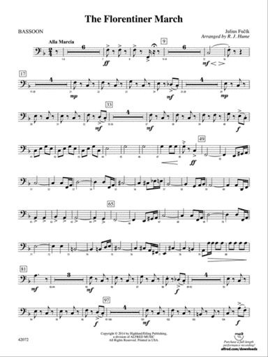 The Florentiner March: Bassoon