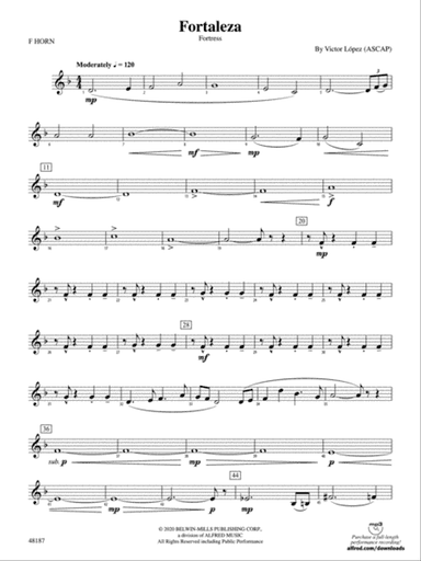 Fortaleza: 1st F Horn