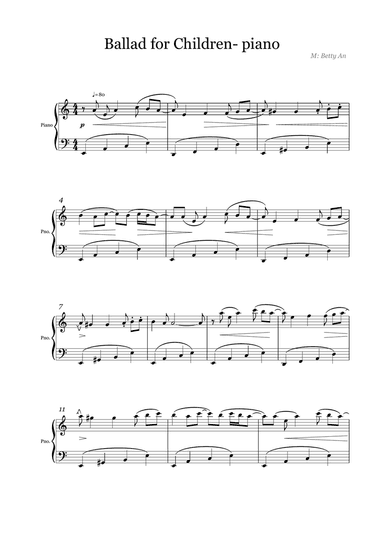 Ballad for Children- piano
