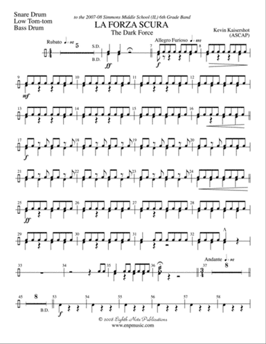 La Forza Scura (The Dark Force): 1st Percussion