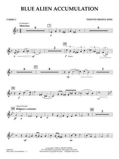 Blue Alien Accumulation - F Horn 2