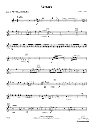 Vectors: 2nd E-flat Alto Saxophone