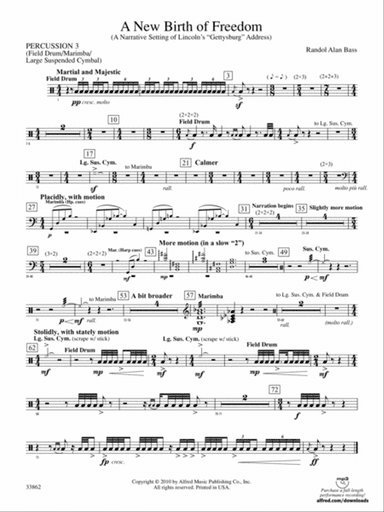 A New Birth of Freedom: 3rd Percussion
