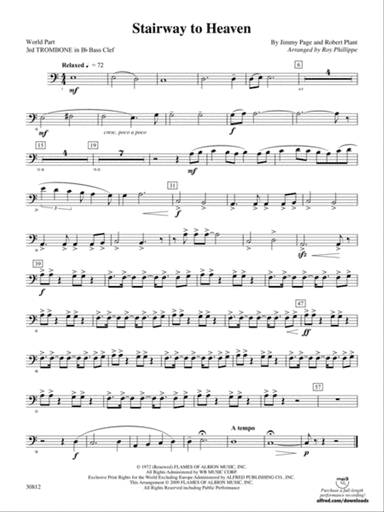 Stairway to Heaven: (wp) 3rd B-flat Trombone B.C.