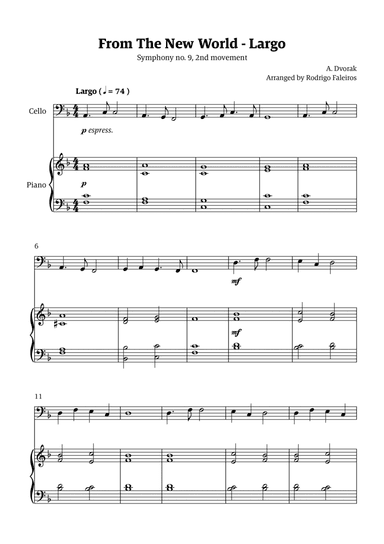 Largo (2nd movement of the Symphony no. 9 'From The New World')
