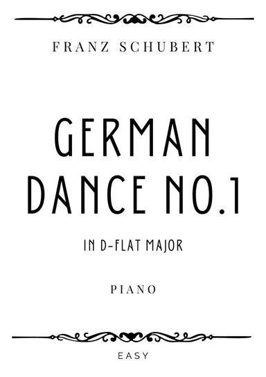 Schubert - German Dance No. 1 in D-flat Major - Easy