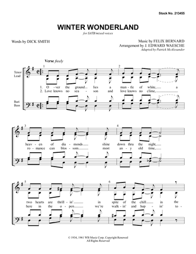 Winter Wonderland (arr. Ed Waesche)