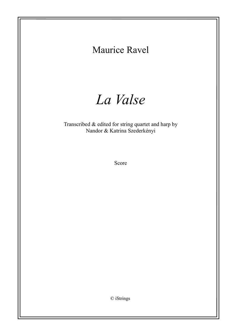 La Valse for string quartet & harp (score only)