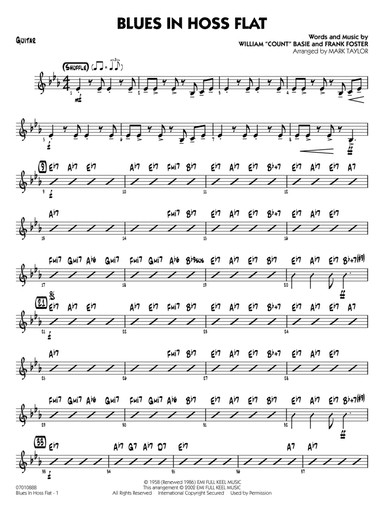 Blues in Hoss Flat (Blues in Frankie's Flat) (arr. Mark Taylor) - Guitar