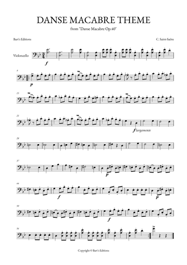 Danse Macabre Theme (for Cello)