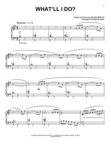 What'll I Do? (arr. Phillip Keveren)