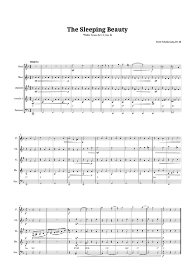 The Sleeping Beauty Waltz for Woodwind Quintet