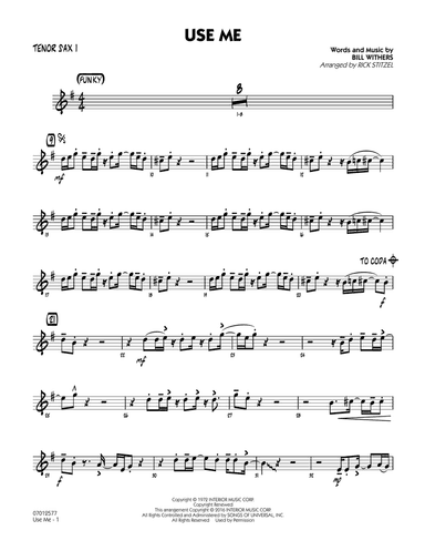 Use Me - Tenor Sax 1