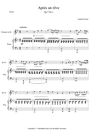 Apres un reve Op.7 No.1