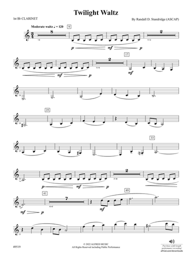 Twilight Waltz: 1st B-flat Clarinet