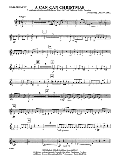 A "Can Can" Christmas: 2nd B-flat Trumpet