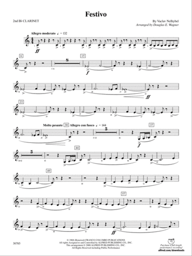 Festivo: 2nd B-flat Clarinet
