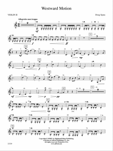Westward Motion: 2nd Violin