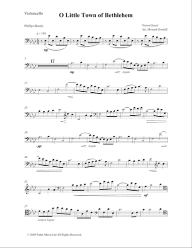 O Little Town of Bethlehem (Downloadable Violoncello Part)