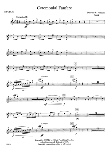 Ceremonial Fanfare: Oboe