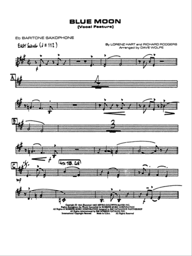 Blue Moon: E-flat Baritone Saxophone