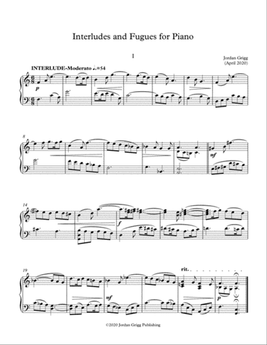 Interludes and Fugues for Piano