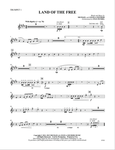 Land of the Free: 1st B-flat Trumpet