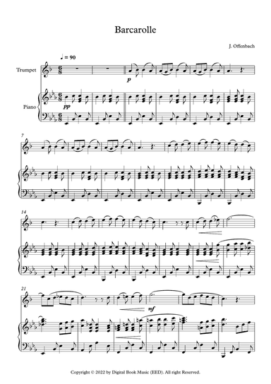 Barcarolle - Jacques Offenbach (Trumpet + Piano)