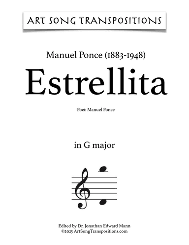 PONCE: Estrellita (transposed to A major)