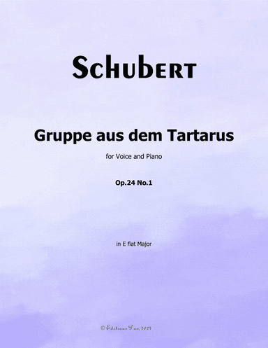 Gruppe aus dem Tartarus, by Schubert, Op.24 No.1, in E flat Major