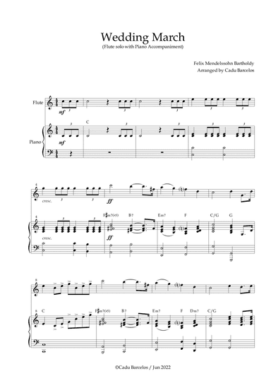 Wedding March - Flute and piano Mendelssohn