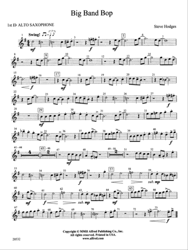 Big Band Bop: E-flat Alto Saxophone