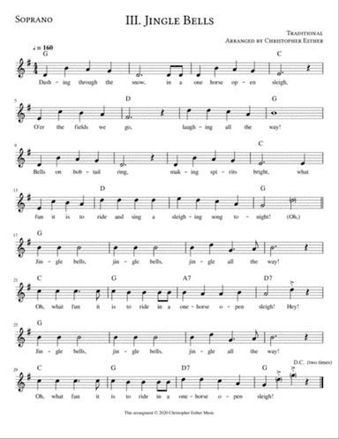 Jingle Bells for Soprano Voice