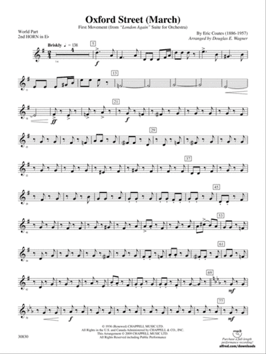 Oxford Street (March): (wp) 2nd Horn in E-flat