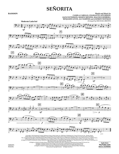 Señorita (arr. Michael Brown) - Bassoon