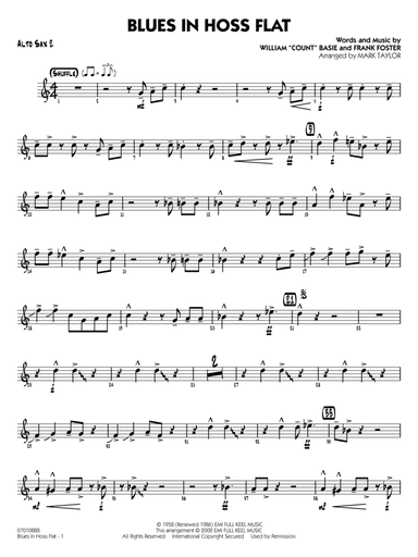 Blues in Hoss Flat (Blues in Frankie's Flat) (arr. Mark Taylor) - Alto Sax 2