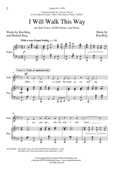 I Will Walk This Way (Downloadable)
