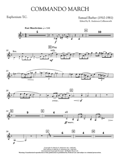 Commando March - Euphonium in Treble Clef