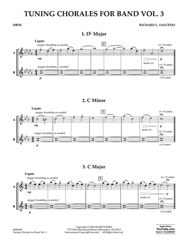 Tuning Chorales for Band Vol. 3 - Oboe