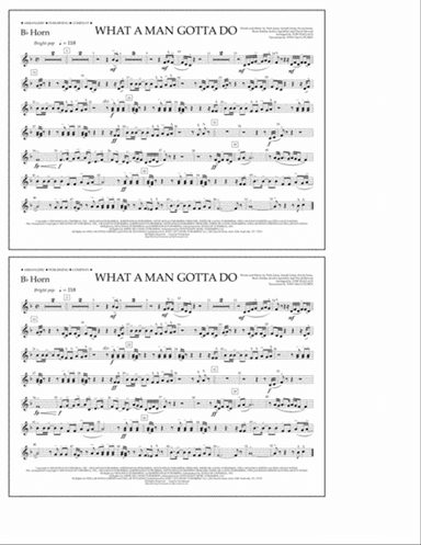 What a Man Gotta Do (arr. Tom Wallace) - Bb Horn