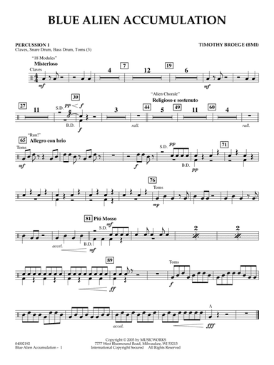 Blue Alien Accumulation - Percussion 1