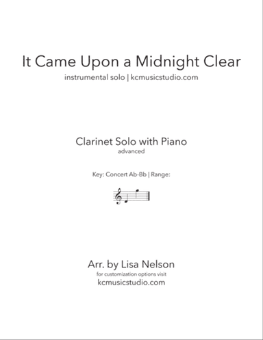 It Came Upon a Midnight Clear - Clarinet Solo