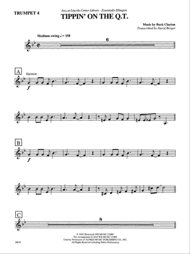 Tippin' on the Q.T.: 4th B-flat Trumpet