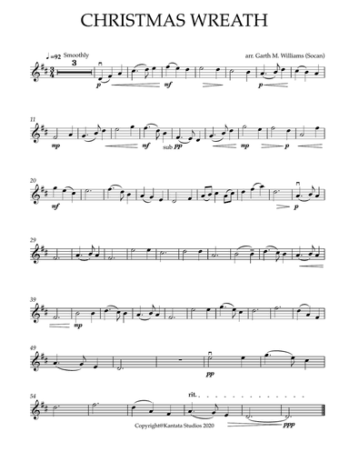 CHRISTMAS WREATH FOR VIOLIN AND PIANO