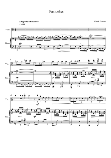Claude Debussy - Fantoches (Viola Solo)